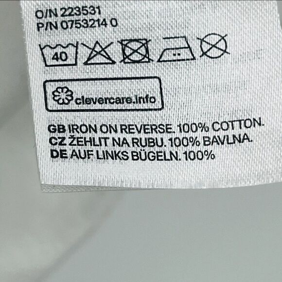 H&M Cropped Graphic Love T-Shirt In White Size S - Picture 5 of 5